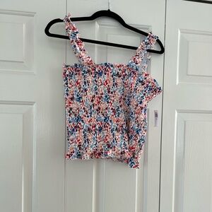 Old Navy Floral Cropped Tank - NWT - M Tall